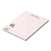 Valentine Rose English Cocker Spanish Notepad Notizblock (Rotiert)