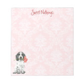 Valentine Rose English Cocker Spanish Notepad Notizblock (Vorderseite)