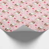 Valentine Rose English Springer Geschenkpapier (Ecke)