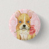 Valentine-Rose Frenchie Button (Vorderseite)