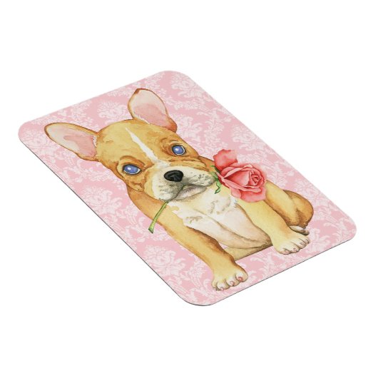 Valentine Rose Frenchie Magnet (Rechte Seite)
