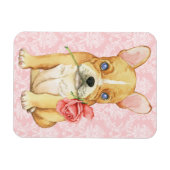 Valentine Rose Frenchie Magnet (Horizontal)