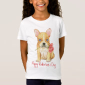 Valentine-Rose Frenchie T-Shirt (Vorderseite)