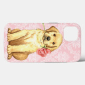 Valentine Rose Gelbe Labrador Case-Mate iPhone Hülle (Rückseite (Horizontal))
