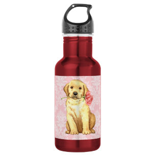 Valentine Rose Gelbe Labrador Edelstahlflasche