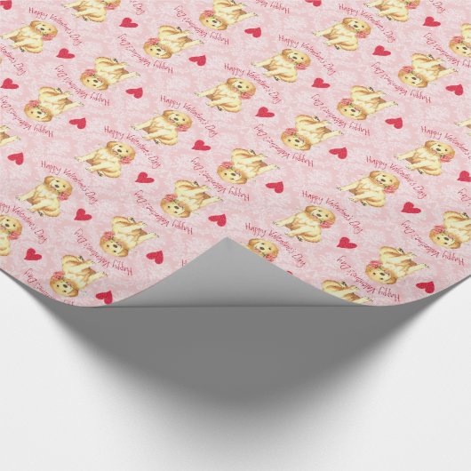 Valentine-Rose golden Geschenkpapier (Ecke)
