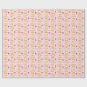 Valentine-Rose golden Geschenkpapier (Flach)