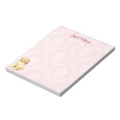 Valentine Rose Golden Notizblock (Rotiert)