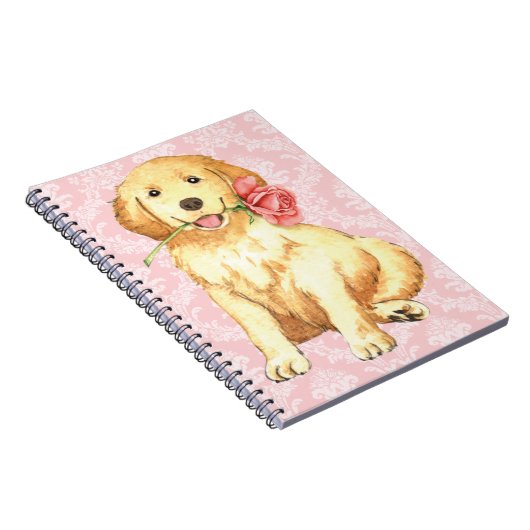 Valentine Rose Golden Notizblock (Rechte Seite)