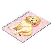 Valentine Rose Golden Notizblock (Linke Seite)