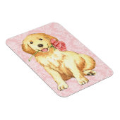 Valentine Rose Golden Retriever Magnet (Rechte Seite)
