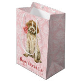 Valentine Rose Griffon Mittlere Geschenktüte (Vorderseite Schrägansicht)