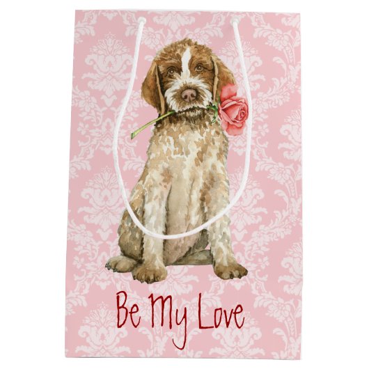 Valentine Rose Griffon Mittlere Geschenktüte (Rückseite)