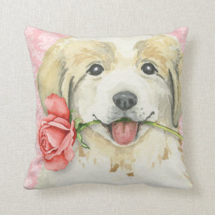 Valentine-Rose große Pyrenäen Kissen