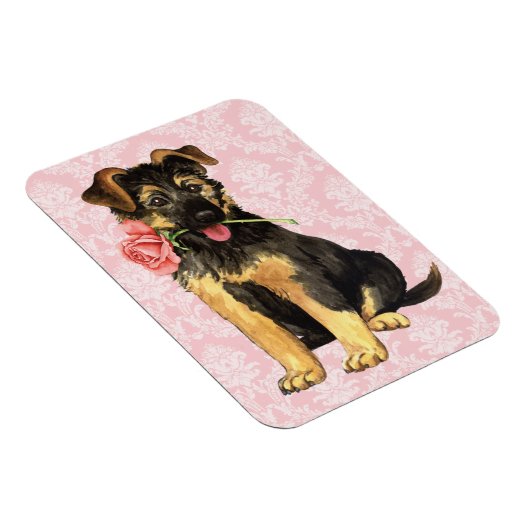 Valentine Rose GSD Magnet (Rechte Seite)