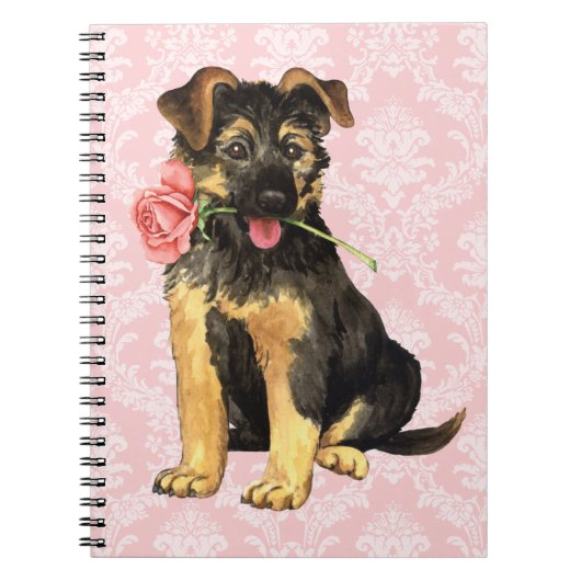 Valentine Rose GSD Notizblock (Vorderseite)