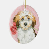 Valentine-Rose Havanese Keramik Ornament (Rechts)