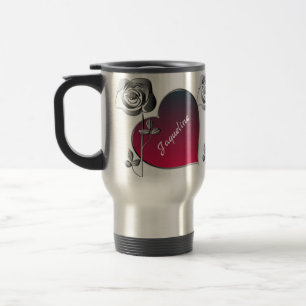 Valentine Rose & Herz Reisebecher