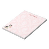 Valentine Rose Husky Notizblock (Rotiert)