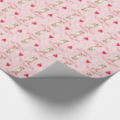 Valentine Rose Ibizan Hound Geschenkpapier (Ecke)
