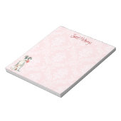 Valentine Rose Italian Greyhound Notizblock (Rotiert)