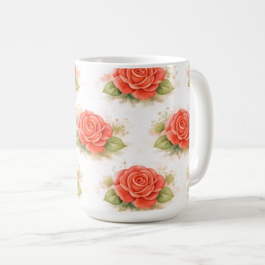 Valentine rose kaffeetasse (VorderseiteRechts)