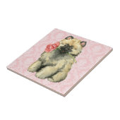 Valentine Rose Keeshond Fliese (Seite)