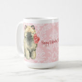 Valentine Rose Keeshond Kaffeetasse (Vorderseite Links)