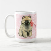 Valentine Rose Keeshond Kaffeetasse (Links)