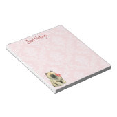 Valentine Rose Keeshond Notizblock (angewinkelt)