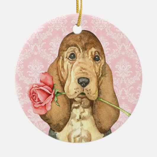 Valentine Rose Keramikornament (Vorne)