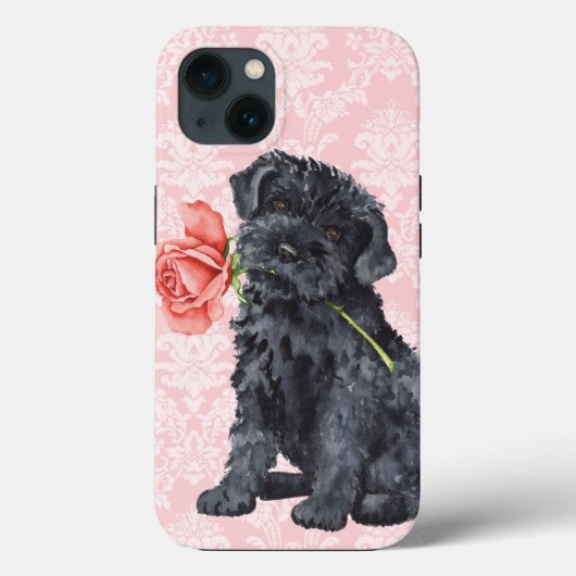 Valentine Rose Kerry Blue Terrier Case-Mate iPhone Hülle (Rückseite)