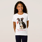 Valentine Rose Long Coat Chihuahua T-Shirt (Vorne ganz)