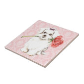 Valentine-Rose maltesisch Fliese (Seite)