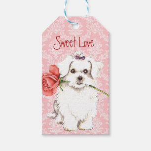 Valentine-Rose maltesisch Geschenkanhänger