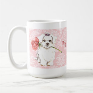 Valentine-Rose maltesisch Kaffeetasse