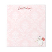 Valentine Rose Maltesisch Notizblock (Vorderseite)