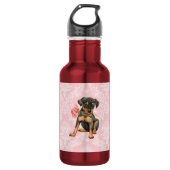 Valentine Rose Min Button Edelstahlflasche (Vorderseite)