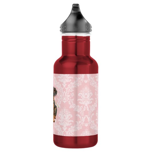 Valentine Rose Min Button Edelstahlflasche (Rechts)