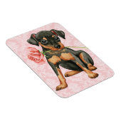 Valentine Rose Min Button Magnet (Rechte Seite)