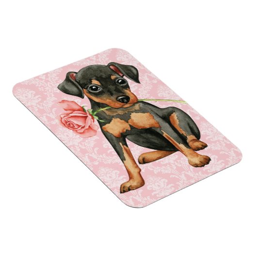 Valentine Rose Min Button Magnet (Rechte Seite)