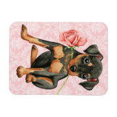 Valentine Rose Min Button Magnet (Horizontal)