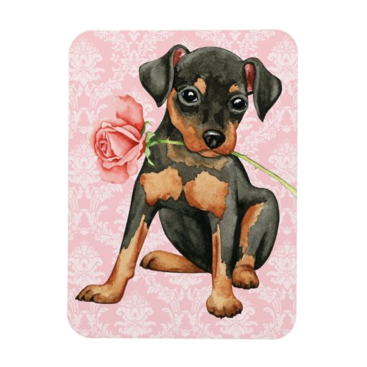 Valentine Rose Min Button Magnet (Vertikal)