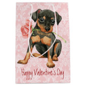 Valentine Rose Min Button Mittlere Geschenktüte (Vorderseite)