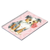 Valentine Rose Mini American Shepherd Notizblock (Linke Seite)