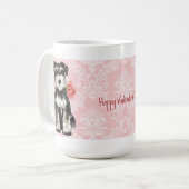 Valentine Rose Mini Schnauzer Kaffeetasse (Vorderseite Links)