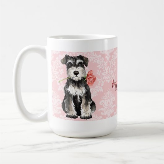 Valentine Rose Mini Schnauzer Kaffeetasse (Links)
