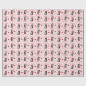 Valentine Rose Miniatur Poodle Geschenkpapier (Flach)