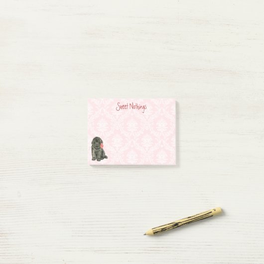 Valentine Rose Neufundland Post-it Klebezettel (Auf Schreibtisch)