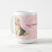 Valentine Rose Norfolk Terrier Kaffeetasse (Vorderseite Links)